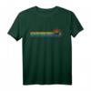Jack Russell Dog Rainbow Chest Lines Vintage Style T-Shirt – Hundemotiv im Retro Look für Tierliebhaber