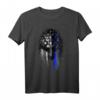Spartan Thin Blue Line Polizei Support T-Shirt - Unterstützung für Polizeibeamte mit Spartanischem Helmdesign