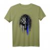 Spartan Thin Blue Line Polizei Support T-Shirt - Unterstützung für Polizeibeamte mit Spartanischem Helmdesign