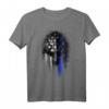Spartan Thin Blue Line Polizei Support T-Shirt - Unterstützung für Polizeibeamte mit Spartanischem Helmdesign