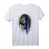 Spartan Thin Blue Line Polizei Support T-Shirt - Unterstützung für Polizeibeamte mit Spartanischem Helmdesign