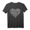 Love Shark Minimalist Line Art Drawing Shark Fin T-Shirt – Stylisches Ocean-Design für Meeres- und Haifischfans
