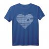 Love Shark Minimalist Line Art Drawing Shark Fin T-Shirt – Stylisches Ocean-Design für Meeres- und Haifischfans