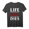 Life Line Sinnloses Memento Mori T-Shirt – Philosophisches Motiv für Leser, Denker und Bücherliebhaber