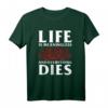 Life Line Sinnloses Memento Mori T-Shirt – Philosophisches Motiv für Leser, Denker und Bücherliebhaber