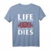Life Line Sinnloses Memento Mori T-Shirt – Philosophisches Motiv für Leser, Denker und Bücherliebhaber