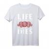 Life Line Sinnloses Memento Mori T-Shirt – Philosophisches Motiv für Leser, Denker und Bücherliebhaber