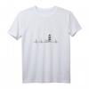 Damen Nordsee und Ostsee Leuchtturm Herzschlag T-Shirt mit V-Ausschnitt – Perfektes Geschenk für Küstenliebhaber und Urlauber