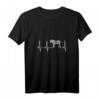 Damen Zebra-Herzschlag-Shirt - Süßes Geschenk für Zebra-Liebhaber mit grafischem Tiermotiv und V-Ausschnitt