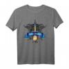 St. Michael Schutzpatron der Polizeibeamten Thin Blue Line T-Shirt – Religiöses Geschenk für Polizisten, Christen & kirchliche Anlässe