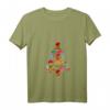 Damen Line Dance Boots Weihnachtsbaum T-Shirt mit V-Ausschnitt - Festliches Xmas Tree Tanzshirt für Damen