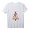 Damen Line Dance Boots Weihnachtsbaum T-Shirt mit V-Ausschnitt - Festliches Xmas Tree Tanzshirt für Damen