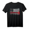 Firefighter Thin Red Line Flag Hero Fireman T-Shirt – Amerikanisches Patriotisches Geschenk für Feuerwehrleute und Helden