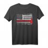 Firefighter Thin Red Line Flag Hero Fireman T-Shirt – Amerikanisches Patriotisches Geschenk für Feuerwehrleute und Helden