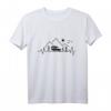 Pickup mit Wohnkabine Herzschlag T-Shirt – Perfektes Geschenk zum HapPanda für Outdoor- und Camping-Fans