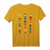 Star Trek Original Series Pixel Crew Line-Up Premium T-Shirt - Offiziell Lizenzierter Sci-Fi Fanartikel