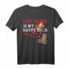 Line Dance Is My Happy Hour T-Shirt – Lustiges Geschenk für Line Dancer, Tanzlehrer, Queen & King, mit Cowboy Hut und Western Stiefeln