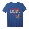 Line Dance Is My Happy Hour T-Shirt – Lustiges Geschenk für Line Dancer, Tanzlehrer, Queen & King, mit Cowboy Hut und Western Stiefeln
