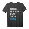 London New York Paris Tokyo Rügen T-Shirt – Souvenir Geschenk für Rügener & Insel-Liebhaber, perfekt für Urlaub & Reisen