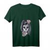 Damen La Catrina Blumen Tattoo Masken Sugar Skull Mexiko T-Shirt mit V-Ausschnitt – Perfekt für Halloween, Karneval & Día de Los Muertos