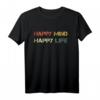Happy Mind Happy Life Vintage Geschenk T-Shirt zum HapPanda für Männer, Frauen und Kinder