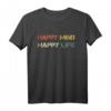 Happy Mind Happy Life Vintage Geschenk T-Shirt zum HapPanda für Männer, Frauen und Kinder
