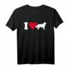 Ich liebe Neufundländer T-Shirt für Hundeliebhaber mit rotem Herz – Klassisch geschnitten, langlebig & ideal für Hundebesitzer