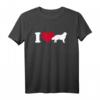 Ich liebe Neufundländer T-Shirt für Hundeliebhaber mit rotem Herz – Klassisch geschnitten, langlebig & ideal für Hundebesitzer