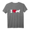 Ich liebe Neufundländer T-Shirt für Hundeliebhaber mit rotem Herz – Klassisch geschnitten, langlebig & ideal für Hundebesitzer