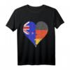 Neuseeland-Flagge Herz T-Shirt - Puzzle Herz mit Flaggenmotiv für Fans von Neuseeland und Deutschland