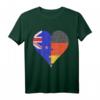 Neuseeland-Flagge Herz T-Shirt - Puzzle Herz mit Flaggenmotiv für Fans von Neuseeland und Deutschland