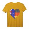 Neuseeland-Flagge Herz T-Shirt - Puzzle Herz mit Flaggenmotiv für Fans von Neuseeland und Deutschland