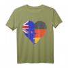 Neuseeland-Flagge Herz T-Shirt - Puzzle Herz mit Flaggenmotiv für Fans von Neuseeland und Deutschland