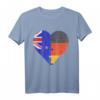 Neuseeland-Flagge Herz T-Shirt - Puzzle Herz mit Flaggenmotiv für Fans von Neuseeland und Deutschland