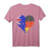 Neuseeland-Flagge Herz T-Shirt - Puzzle Herz mit Flaggenmotiv für Fans von Neuseeland und Deutschland