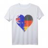 Neuseeland-Flagge Herz T-Shirt - Puzzle Herz mit Flaggenmotiv für Fans von Neuseeland und Deutschland