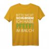 Nicht schubsen habe Pfeffi im Bauch - Lustiges Pfeffi T-Shirt für Partys, Männertag & Volksfest