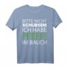 Nicht schubsen habe Pfeffi im Bauch - Lustiges Pfeffi T-Shirt für Partys, Männertag & Volksfest