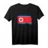 Nordkoreanische Flagge T-Shirt – Klassisch geschnitten mit doppeltem Saum, perfekt für Nordkorea-Fans und patriotische Anlässe