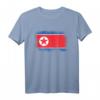 Nordkoreanische Flagge T-Shirt – Klassisch geschnitten mit doppeltem Saum, perfekt für Nordkorea-Fans und patriotische Anlässe