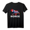 NORGE ELCH T-Shirt mit Flagge | Oslo & Norwegen Fjord Motiv - Perfektes Geschenk für Skandinavien Fans