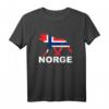 NORGE ELCH T-Shirt mit Flagge | Oslo & Norwegen Fjord Motiv - Perfektes Geschenk für Skandinavien Fans