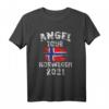 NORWEGEN 2021 - Angel Tour T-Shirt mit Flagge für Angler und Norwegen-Fans, perfekt für Angelreisen und Fischparadies