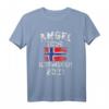 NORWEGEN 2021 - Angel Tour T-Shirt mit Flagge für Angler und Norwegen-Fans, perfekt für Angelreisen und Fischparadies