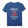 NORWEGEN 2021 - Angel Tour T-Shirt mit Flagge für Angler und Norwegen-Fans, perfekt für Angelreisen und Fischparadies