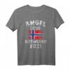 NORWEGEN 2021 - Angel Tour T-Shirt mit Flagge für Angler und Norwegen-Fans, perfekt für Angelreisen und Fischparadies