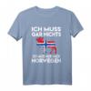 Ich Muss Gar Nichts Ich Muss Nur Nach Norwegen Reise T-Shirt – Lustiges Urlaubsdesign für Norwegen- und Skandinavien-Fans