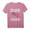 Ich Muss Gar Nichts Ich Muss Nur Nach Norwegen Reise T-Shirt – Lustiges Urlaubsdesign für Norwegen- und Skandinavien-Fans