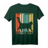Retro Vintage Norwegische Waldkatze Silhouette T-Shirt für Damen und Herren – Perfektes Geschenk für Katzenliebhaber & Norwegische Katzenbesitzer