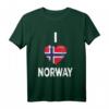 I love Norway Lustiges Norwegen T-Shirt mit Flagge & Wikinger-Motiv – Souvenir für Norwegen-Fans, Urlauber & Outdoor-Enthusiasten